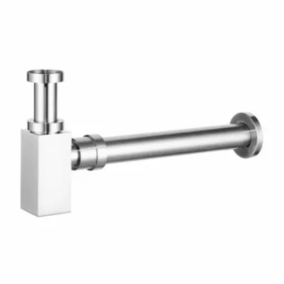 Reno Square Bottle Trap 40mm - Chrome