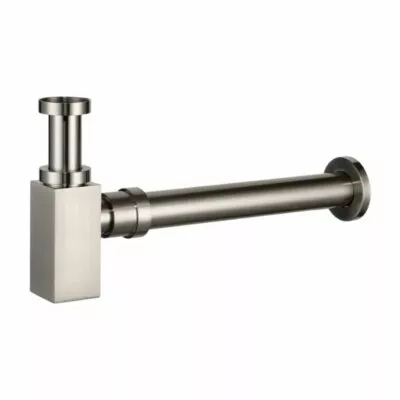 Reno Square Bottle Trap 40mm - Brushed Nickel