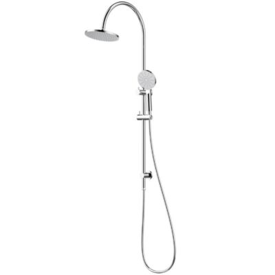 Cora Gooseneck Twin Shower On Rail- Chrome