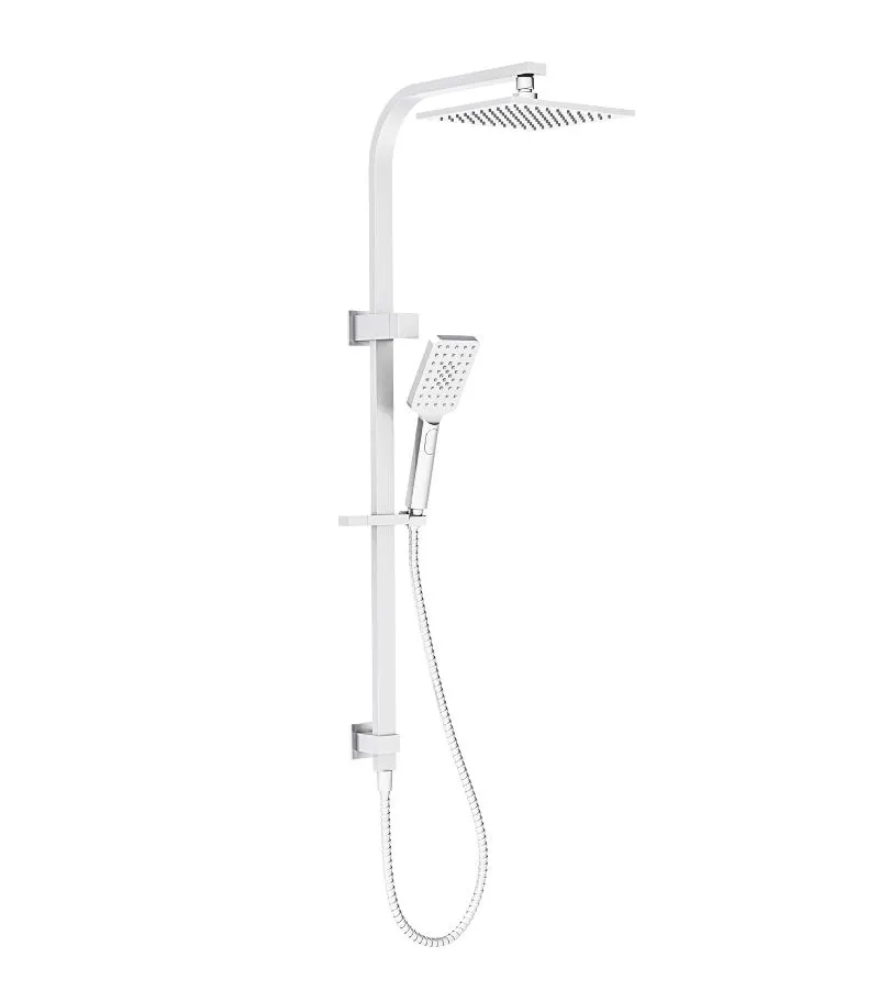 Eden Twin Shower On Rail - Top or Bottom Water Inlet | Chrome