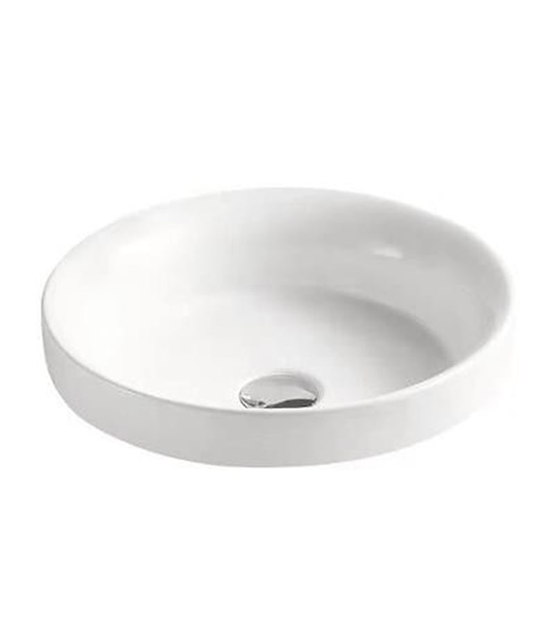 400 x 400 x 110mm Gloss White Round Insert-In Ceramic Basin