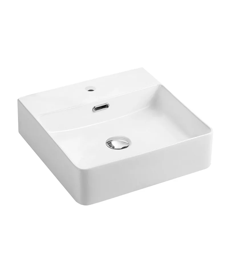 420 x 420 x 120mm Matt White Square Ceramic Above Counter Basin