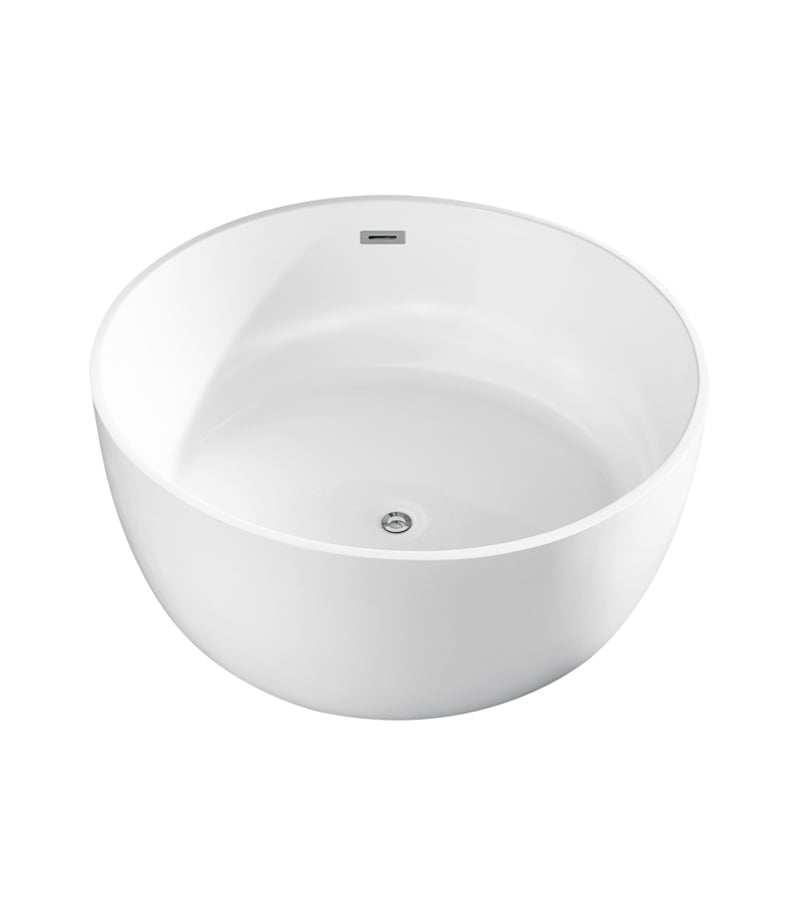 1350X1350X620mm Sphere Gloss White Freestanding Bathtub