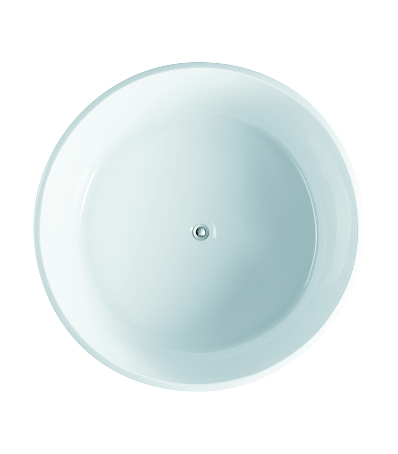1350X1350X620mm Sphere Gloss White Freestanding Bathtub Topview 1350X1350X620mm Sphere Gloss White Freestanding Bathtub Topview