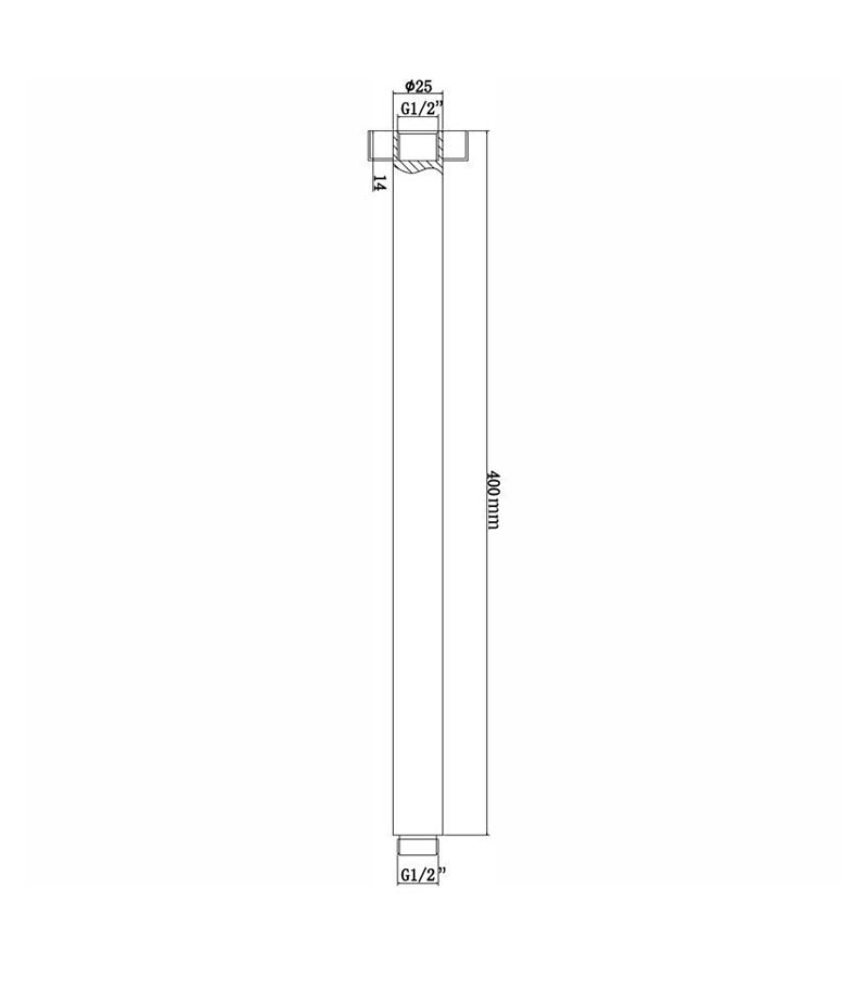 Specification For Pentro Round Ceiling Arms 400mm