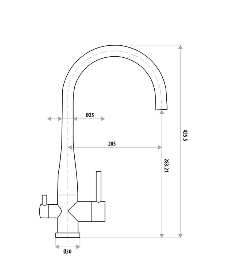 Elle Stainless Steel Filter Sink Mixer - Specification