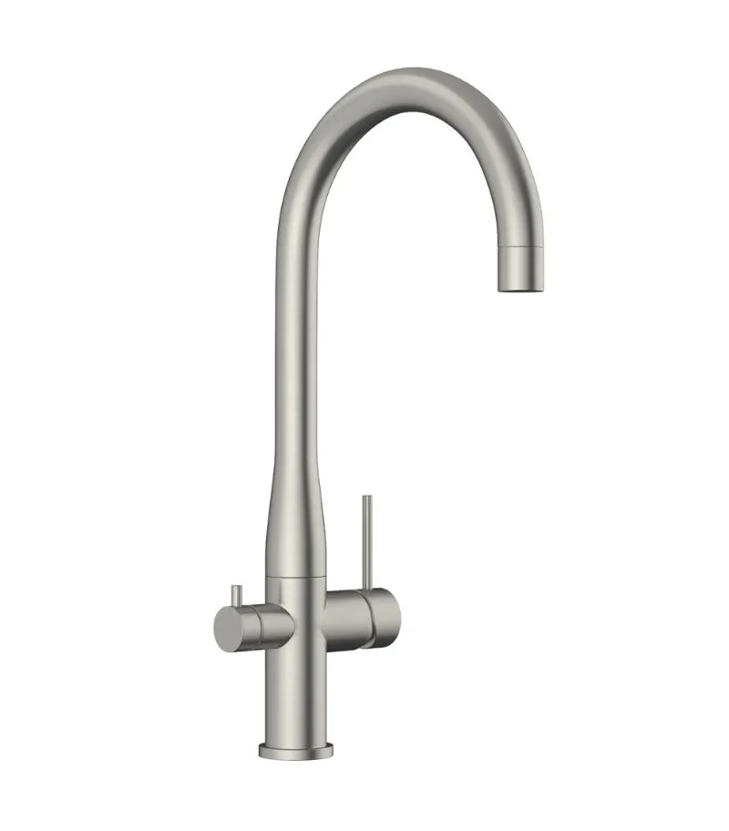 Elle Stainless Steel Filter Sink Mixer - Brushed Stainless Steel