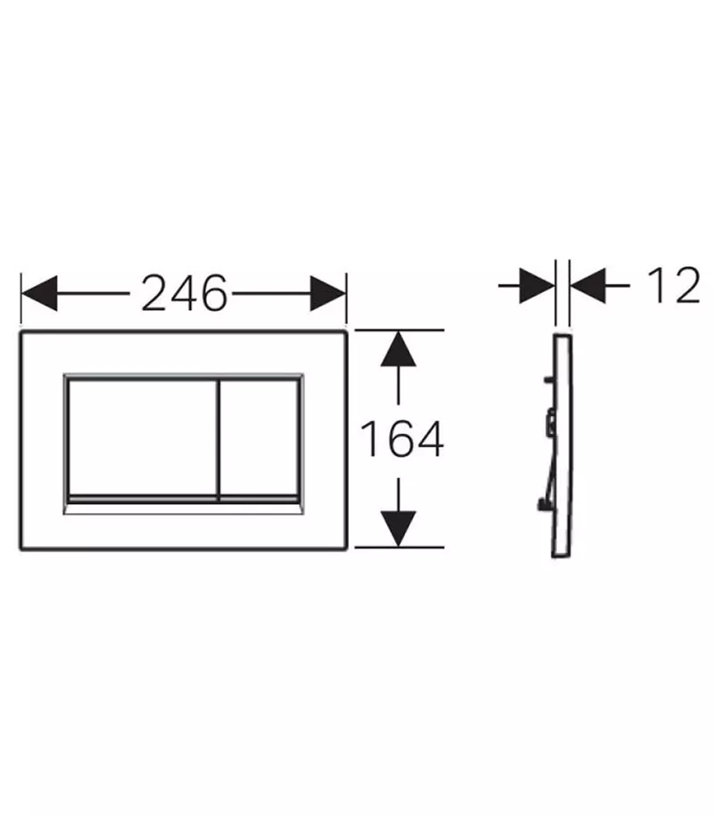 Square White Plate Toilet Push Button Sigma30KJ