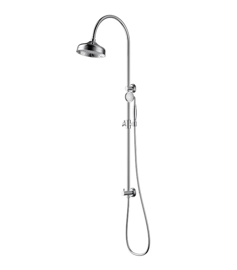 Clasico Twin Shower On Rail - Chrome