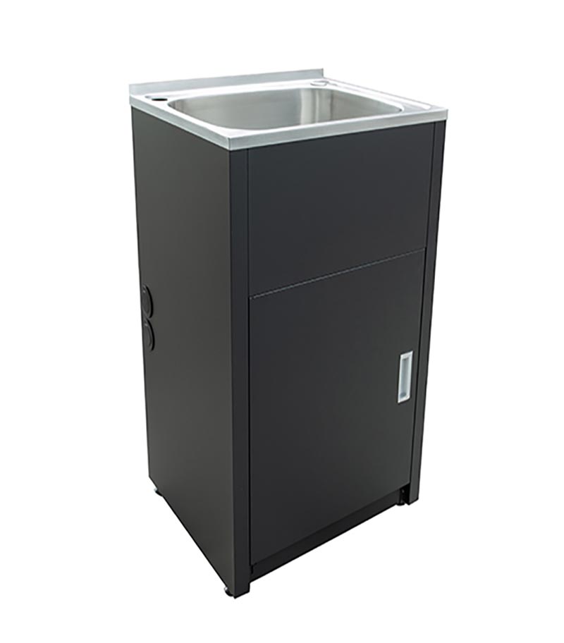 35L Matt Black Laundry Tub Cabinet