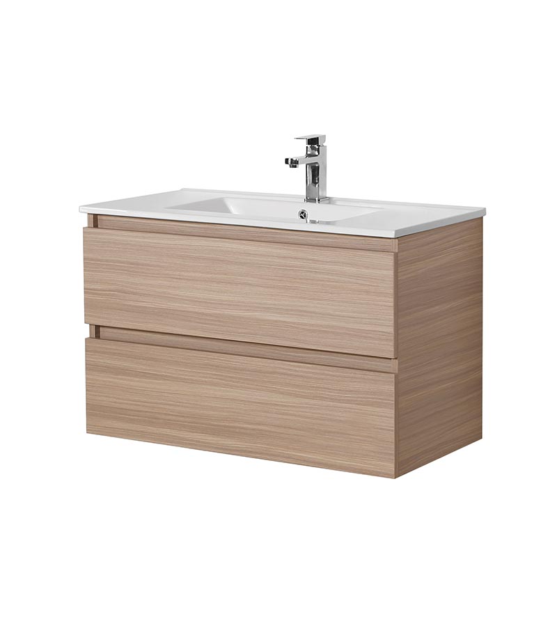 Citi 750mm Wall Hung Vanity - Light Oak