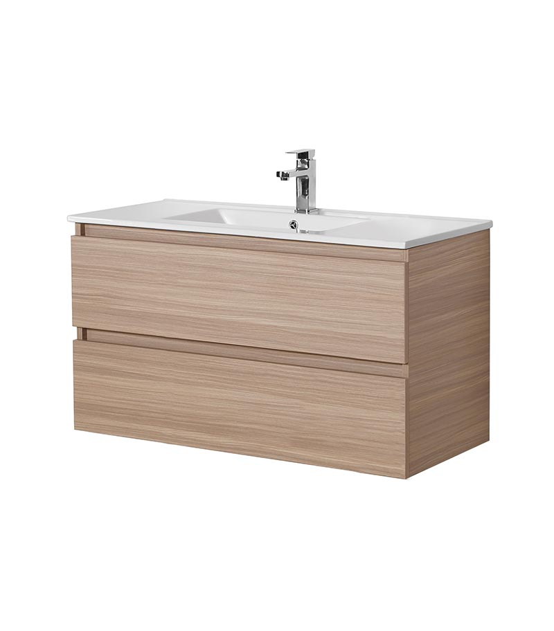 Citi 900mm Wall Hung Vanity - Light Oak