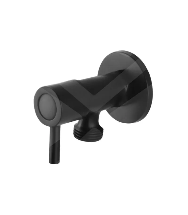 Aqua Round Washing Machine Stop - Matte Black