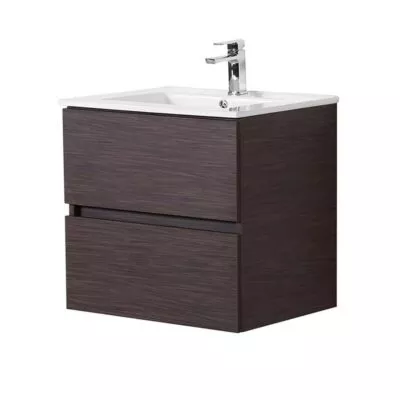 Citi 600mm Wall Hung Vanity - Walnut