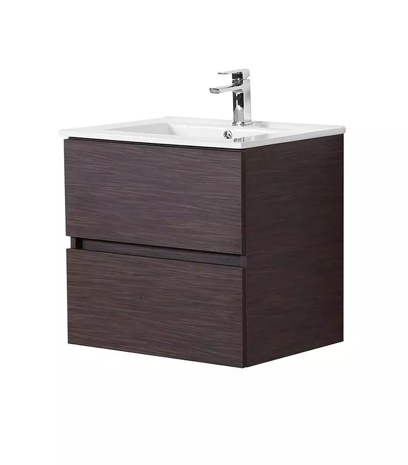 Citi 600mm Wall Hung Vanity - Walnut