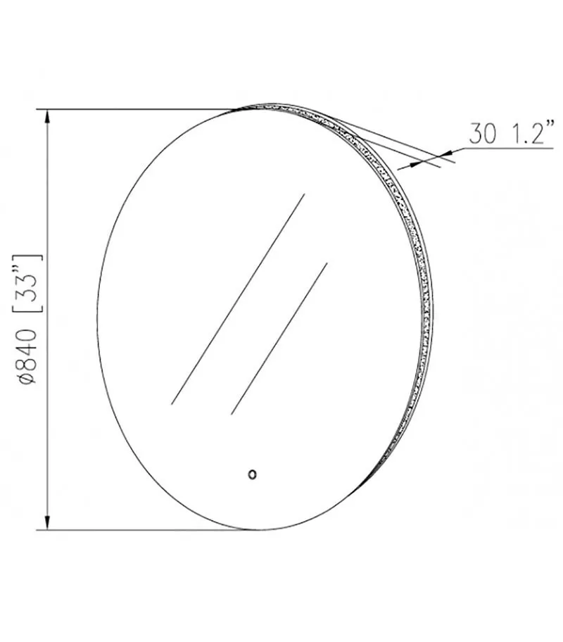 Moon 840mm Round LED Mirror Moon 840mm Round LED Mirror