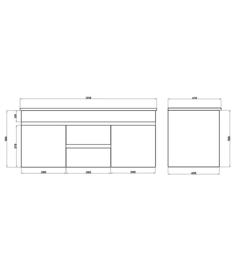 Bexley Gloss White 1200mm Doube Bowls PVC Wall Hung Vanity