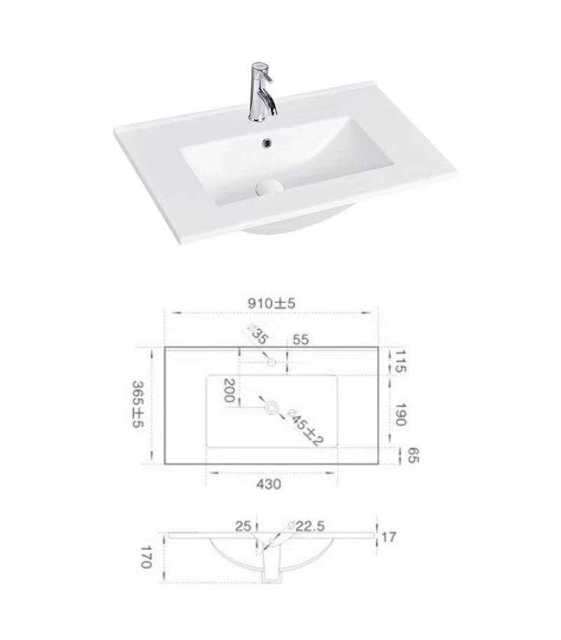 900mm Narrow Ceramic Top Specification