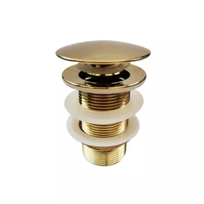 32mm Pop Up Waste Non Overflow - Polished Yellow Gold