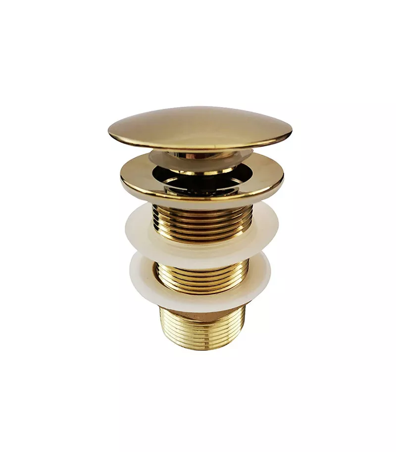 32mm Pop Up Waste Non Overflow - Polished Yellow Gold