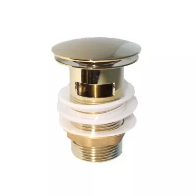 32mm Pop Up Waste With Overflow - Polished Yellow Gold