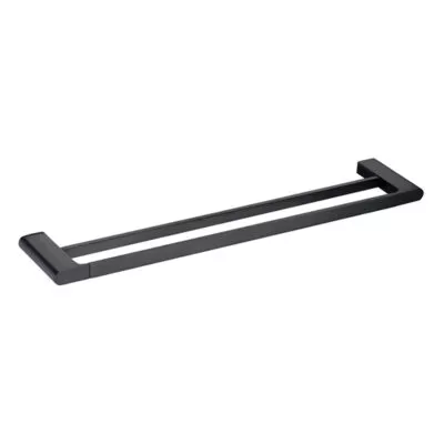 Cora Double Towel Rail - Matt Black