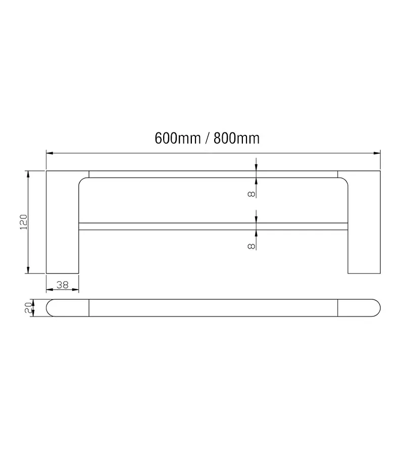 Cora Double Towel Rail Specification