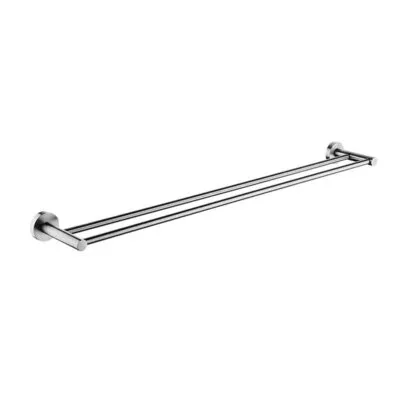 Pentro Double Towel Rail 800mm - Brushed Nickel