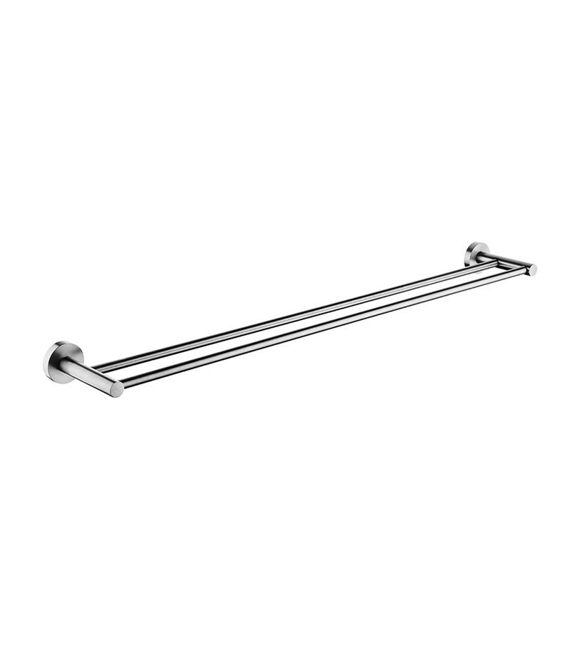 Pentro Brushed Nickel Double Towel Rail 790mm