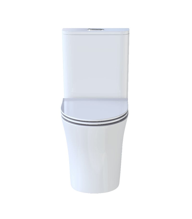 Arrow Armino Gloss White Rimless Flush Wall Faced Toilet Suite Frontview