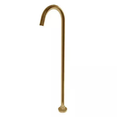 Pentro Round Brushed Yellow Gold Freestanding Bath Spout