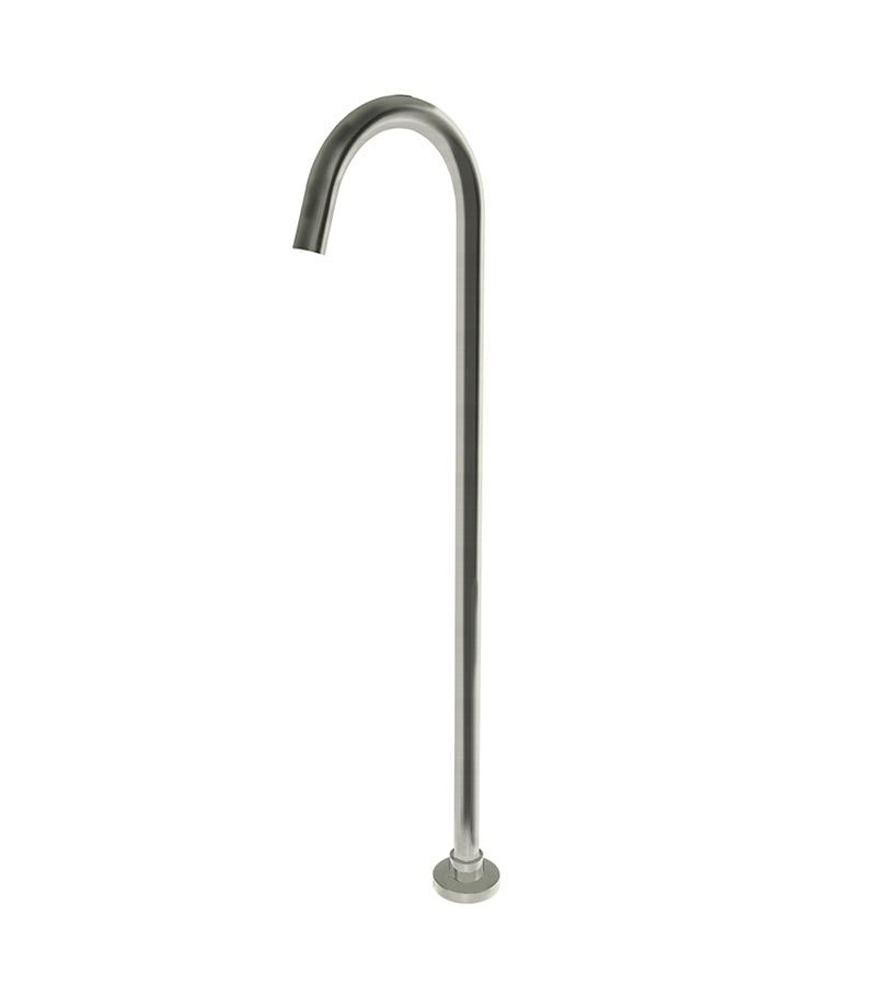 Pentro Round Brushed Nickel Freestanding Bath Spout