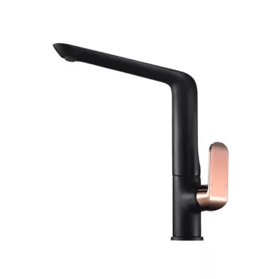 IKON Kara Matt Black & Rose Gold Sink Mixer