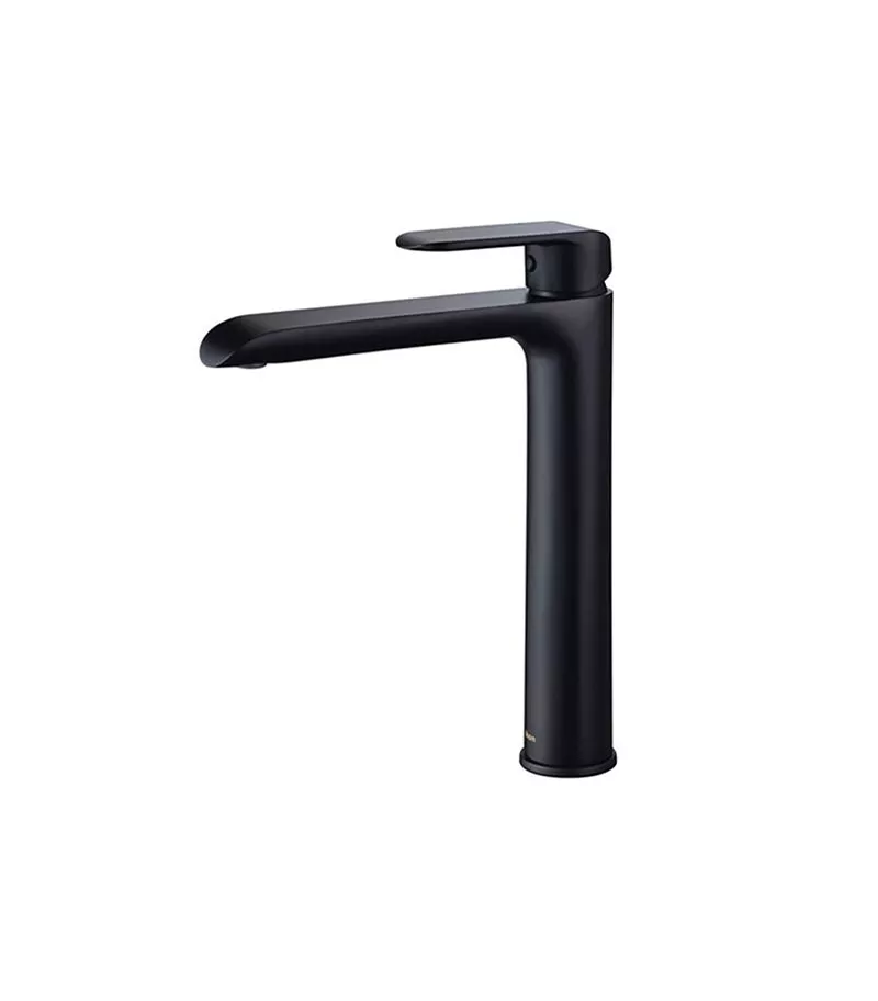 IKON Kara High Rise Matt Black Basin Mixer