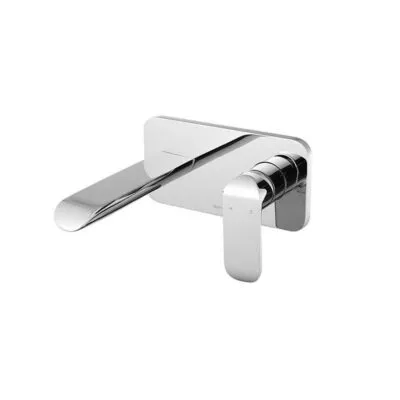 IKON Kara Chrome Wall Mount Basin or Bath Mixer