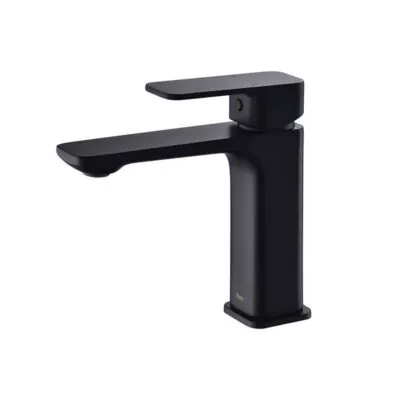 IKON Seto Matt Black Basin Mixer