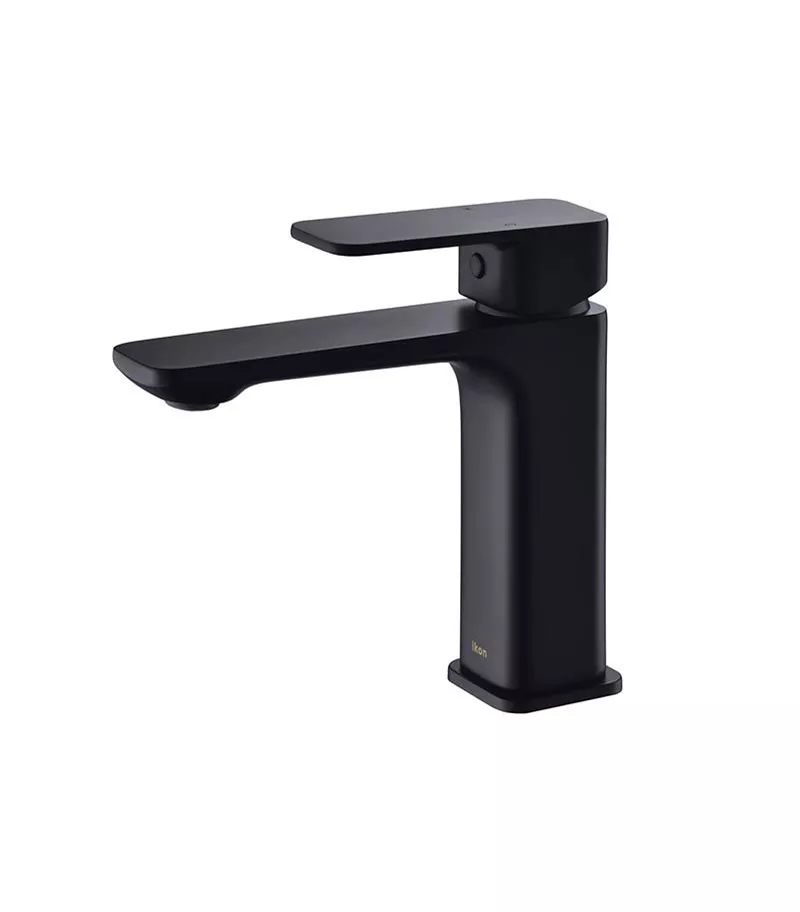 IKON Seto Matt Black Basin Mixer