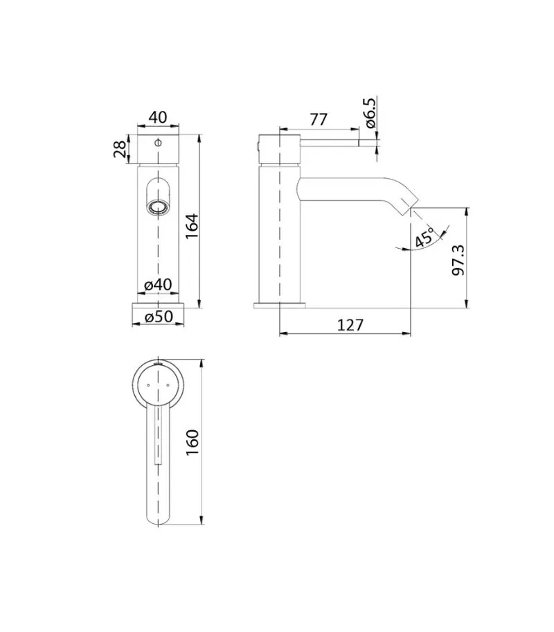 Hali Short Basin Mixer - Specification