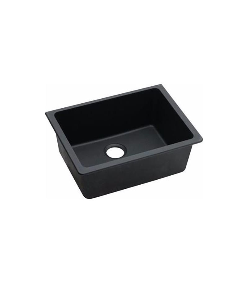 Arete Black Granite Rectangle Kitchen Sink 635mm OX6347.KS