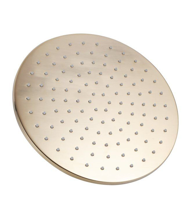 Pentro Round Brushed Yellow Gold Shower Head 250mm