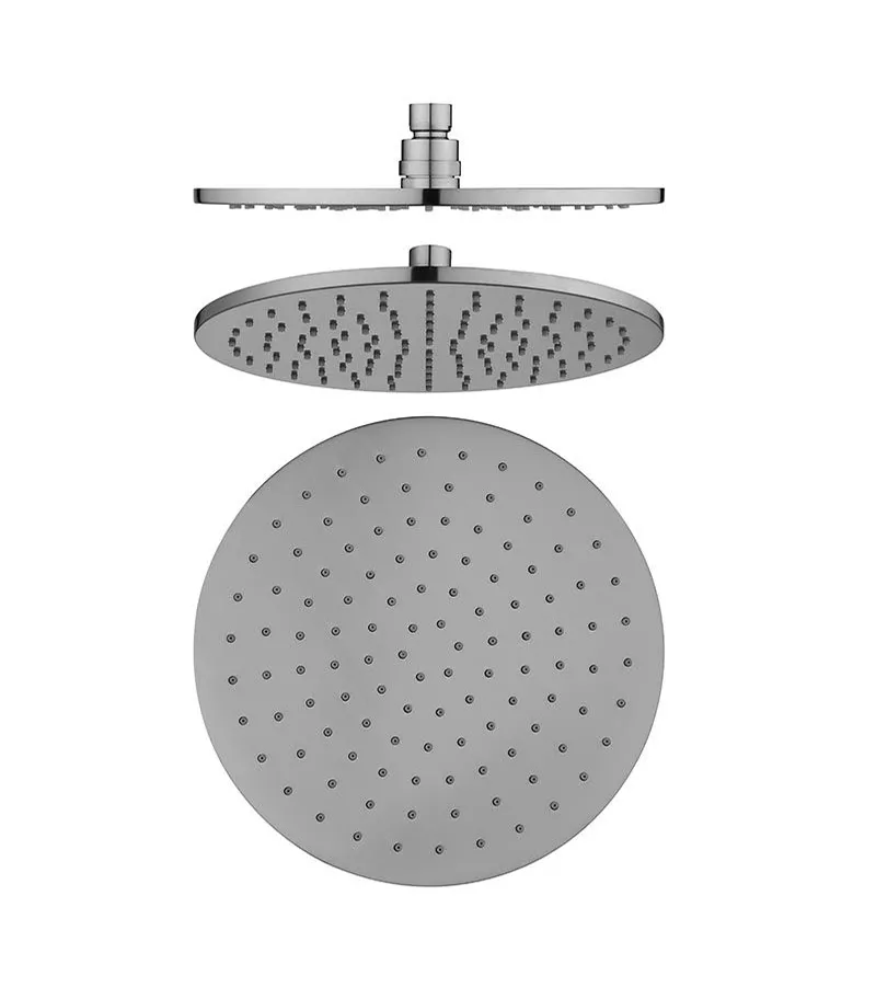 Pentro Round Brushed Nickel Shower Head 250mm