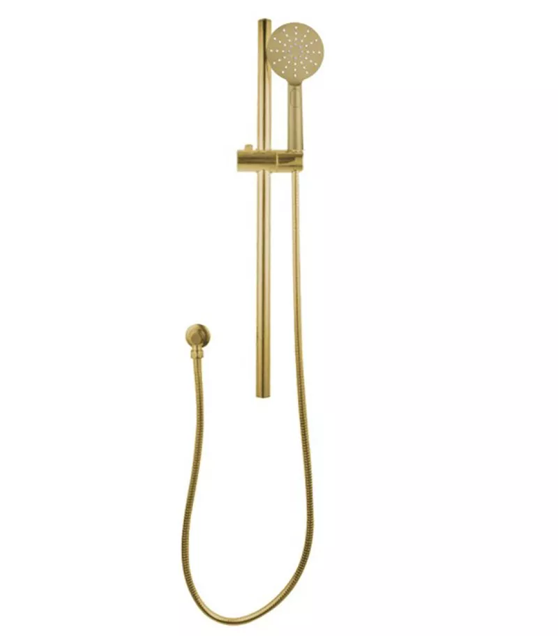 Pentro Round Brushed Yellow Gold Hand Shower Rail