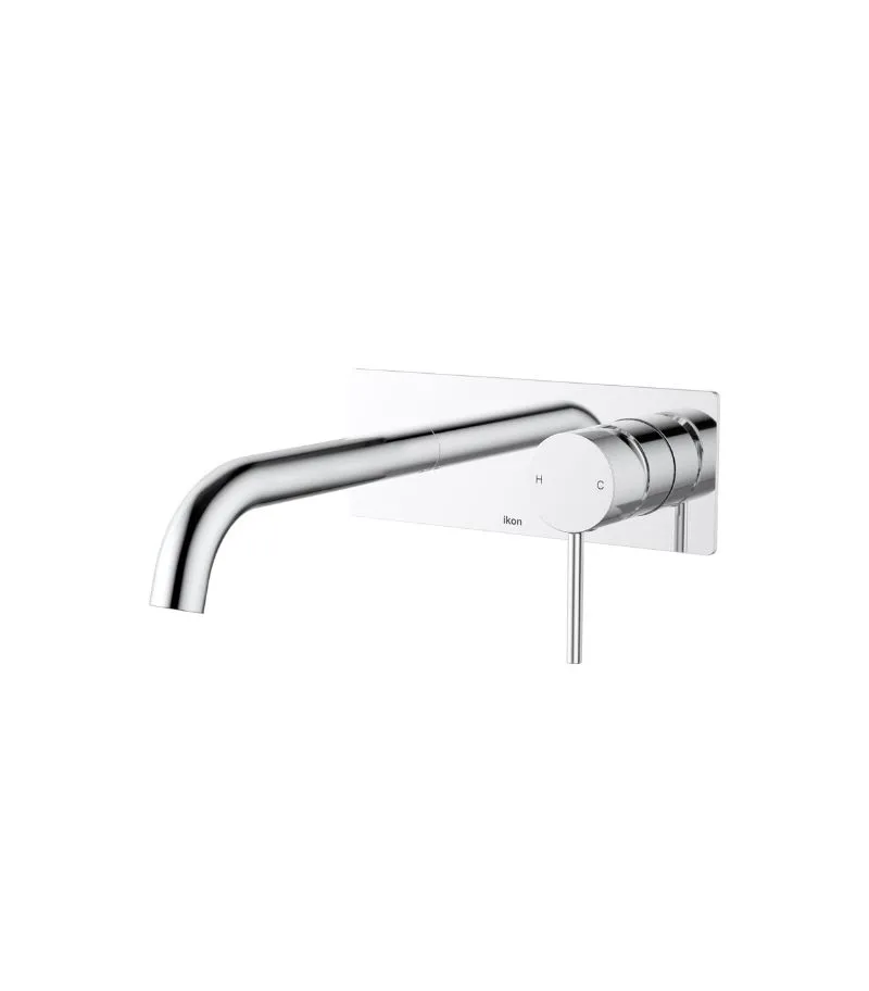 Hali Basin/Bath Mixer with Curved Spout - Chrome