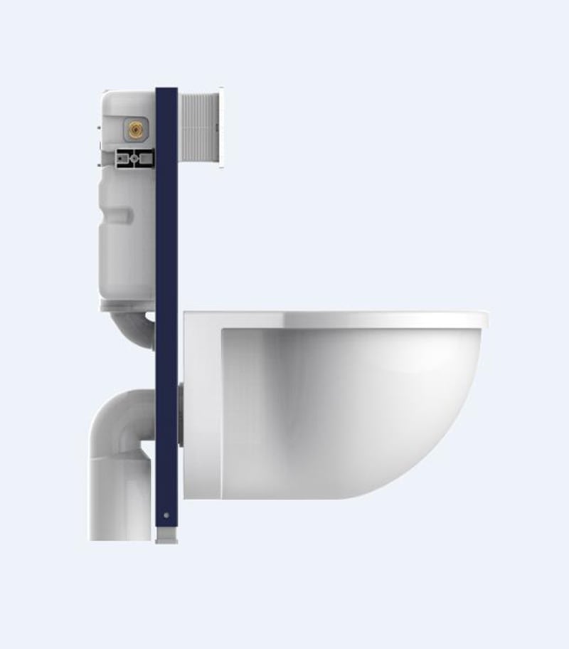 R&T Framed Low Height In-Wall Cistern For Wall Hung Pan