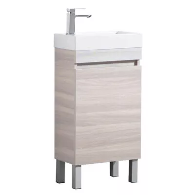 450mm x 250mm x 880mm Avie Light Oak Ensuite Floorstanding Vanity Unit