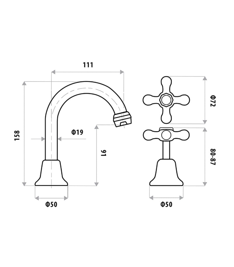 Specification For Entice Basin Tap Set
