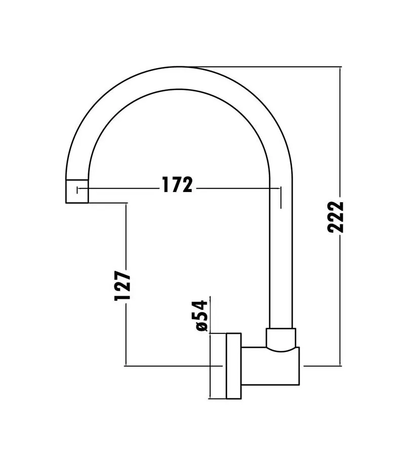 Mona Swivel Wall Mounted Spout Specification