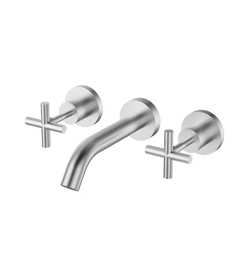 Mona Bath Tap Set - Brushed Nickel