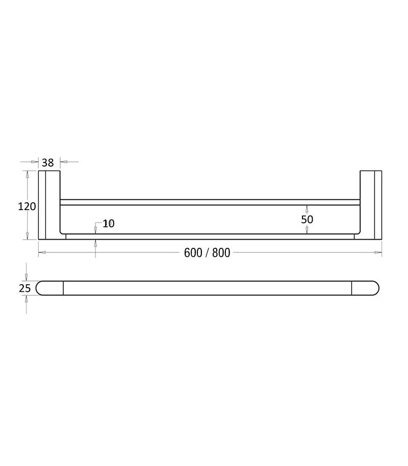 Flores Double Towel Rail Specification