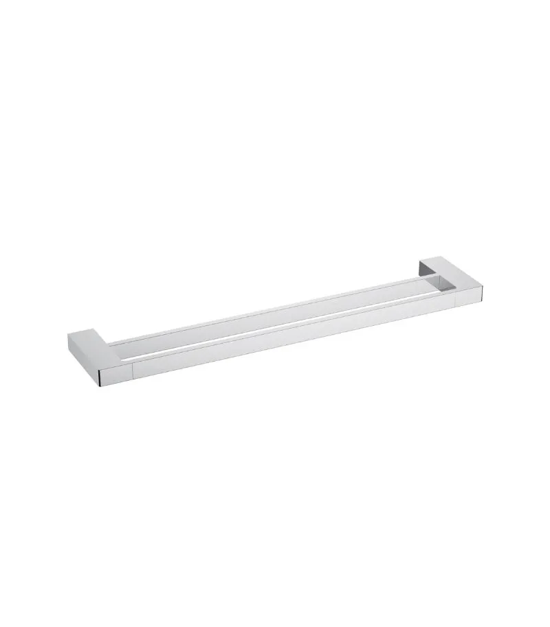 Ceram Double Towel Rail - Chrome